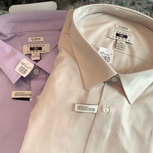 Joseph Abboud Men's Dress Shirts - Lavender and Ivory